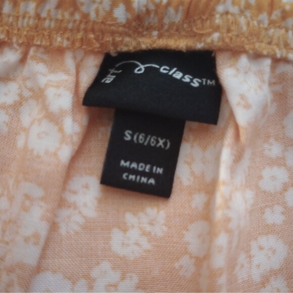 NWT Art Class 2pc Orange Floral Pattern Summer Outfit sz S 6/6X Girls Tank/Skirt - Picture 5 of 6